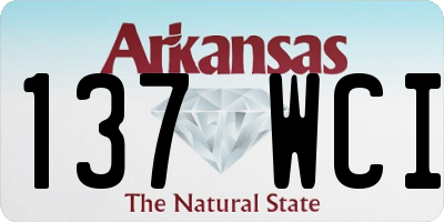 AR license plate 137WCI