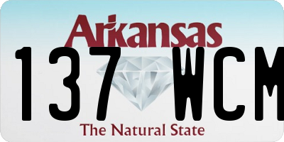 AR license plate 137WCM