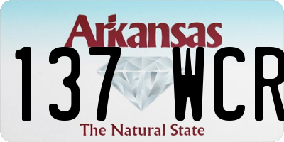 AR license plate 137WCR
