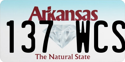 AR license plate 137WCS
