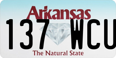 AR license plate 137WCU