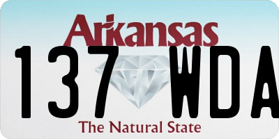 AR license plate 137WDA