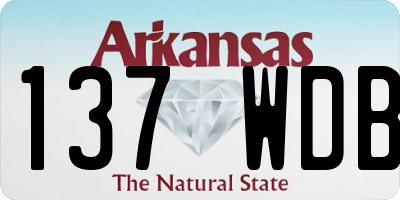 AR license plate 137WDB