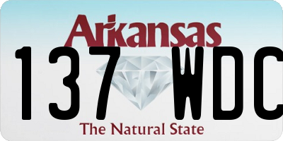 AR license plate 137WDC