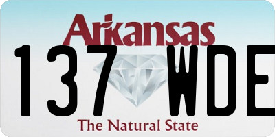 AR license plate 137WDE