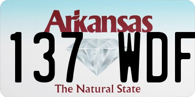 AR license plate 137WDF