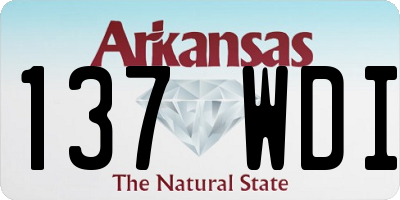 AR license plate 137WDI