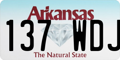 AR license plate 137WDJ