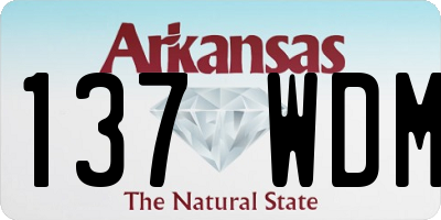 AR license plate 137WDM