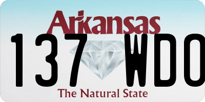 AR license plate 137WDO
