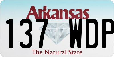 AR license plate 137WDP
