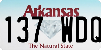 AR license plate 137WDQ