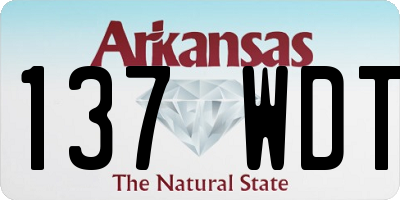 AR license plate 137WDT