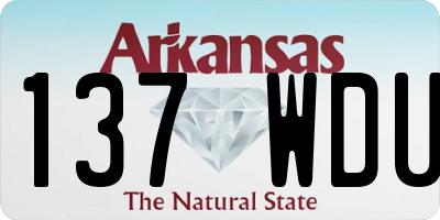 AR license plate 137WDU