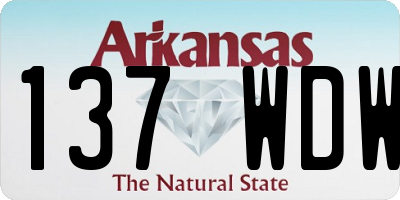 AR license plate 137WDW