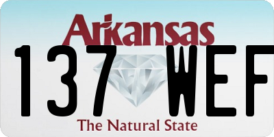 AR license plate 137WEF