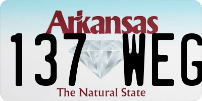 AR license plate 137WEG