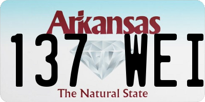 AR license plate 137WEI