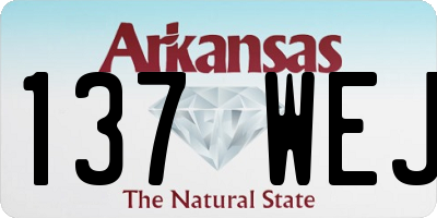 AR license plate 137WEJ