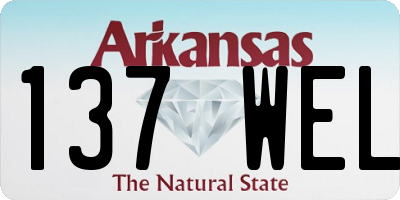 AR license plate 137WEL