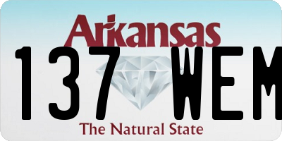 AR license plate 137WEM