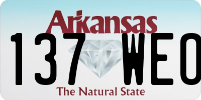 AR license plate 137WEO