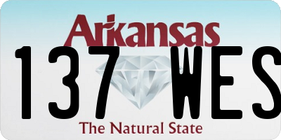 AR license plate 137WES