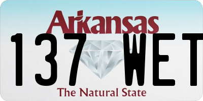 AR license plate 137WET