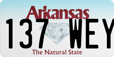 AR license plate 137WEY