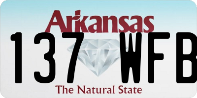 AR license plate 137WFB