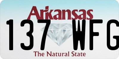 AR license plate 137WFG