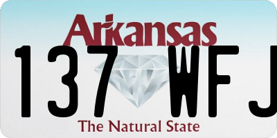 AR license plate 137WFJ