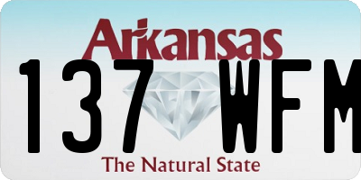 AR license plate 137WFM