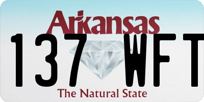 AR license plate 137WFT