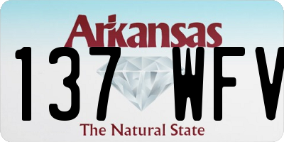 AR license plate 137WFV