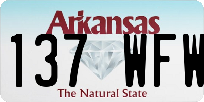 AR license plate 137WFW