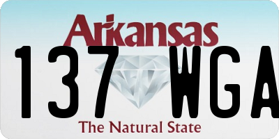 AR license plate 137WGA