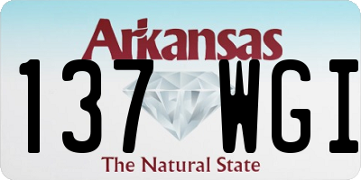 AR license plate 137WGI