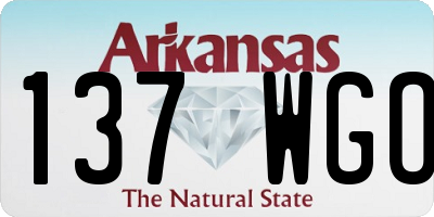 AR license plate 137WGO