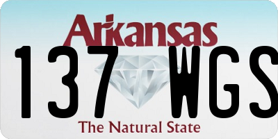 AR license plate 137WGS