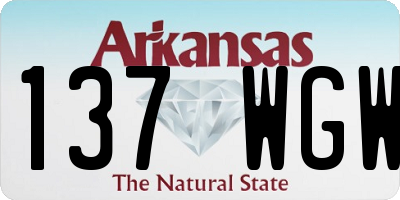 AR license plate 137WGW