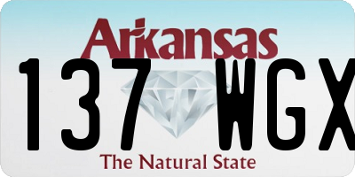 AR license plate 137WGX