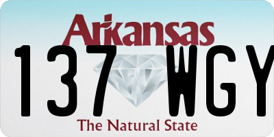 AR license plate 137WGY