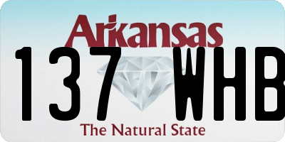 AR license plate 137WHB