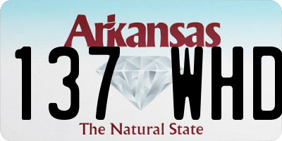 AR license plate 137WHD