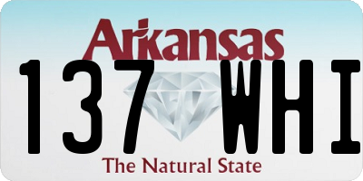 AR license plate 137WHI