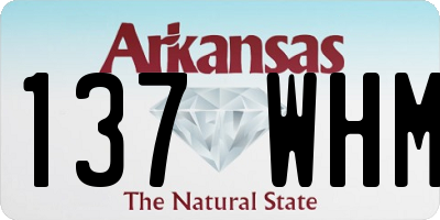 AR license plate 137WHM