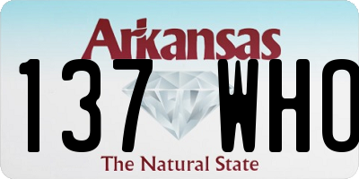 AR license plate 137WHO