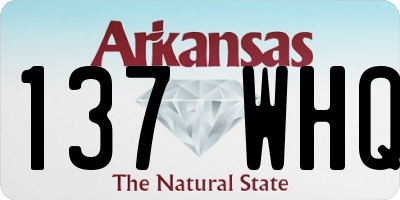 AR license plate 137WHQ