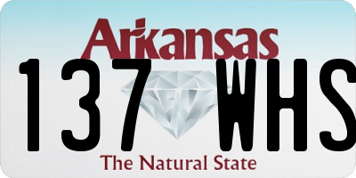 AR license plate 137WHS